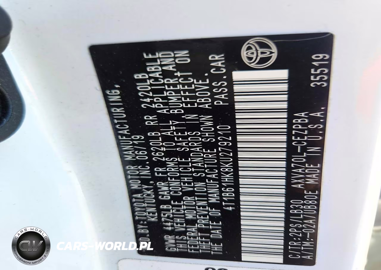 2019 Toyota Camry Xse VIN:4T1B61HK8KU279210 - 12