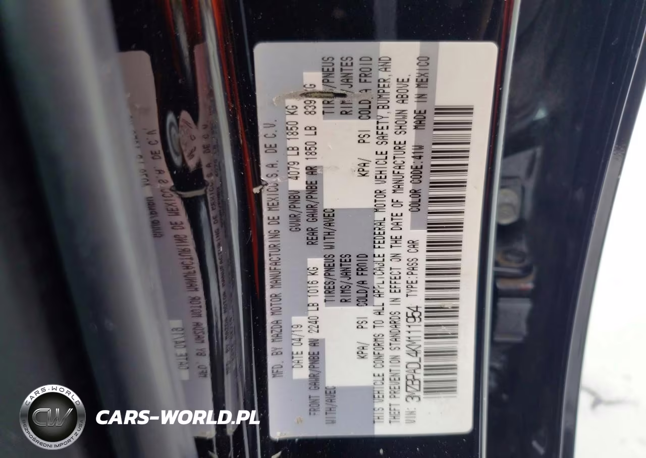 2019 Mazda 3 Preferred VIN:3MZBPADL4KM111954 - 12