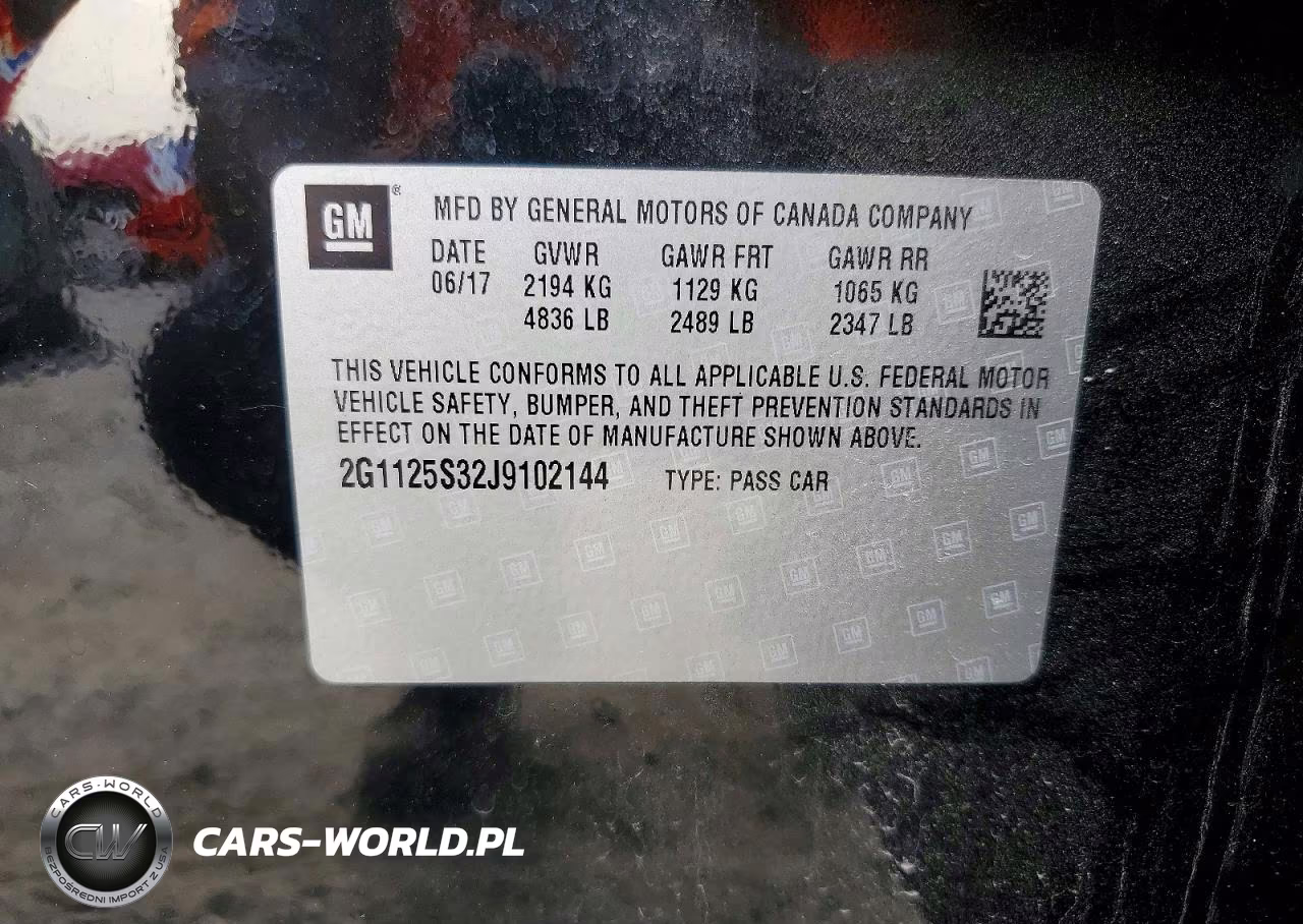 2018 CHEVROLET IMPALA 2LZ VIN:2G1125S32J9102144 - 13