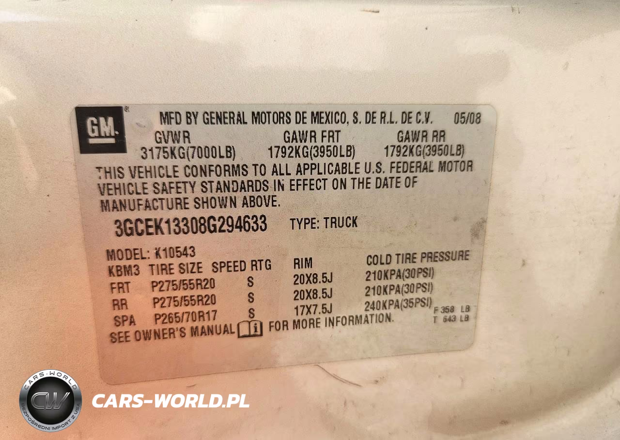 2008 Chevrolet Silverado K1500 VIN:3GCEK13308G294633 - 12