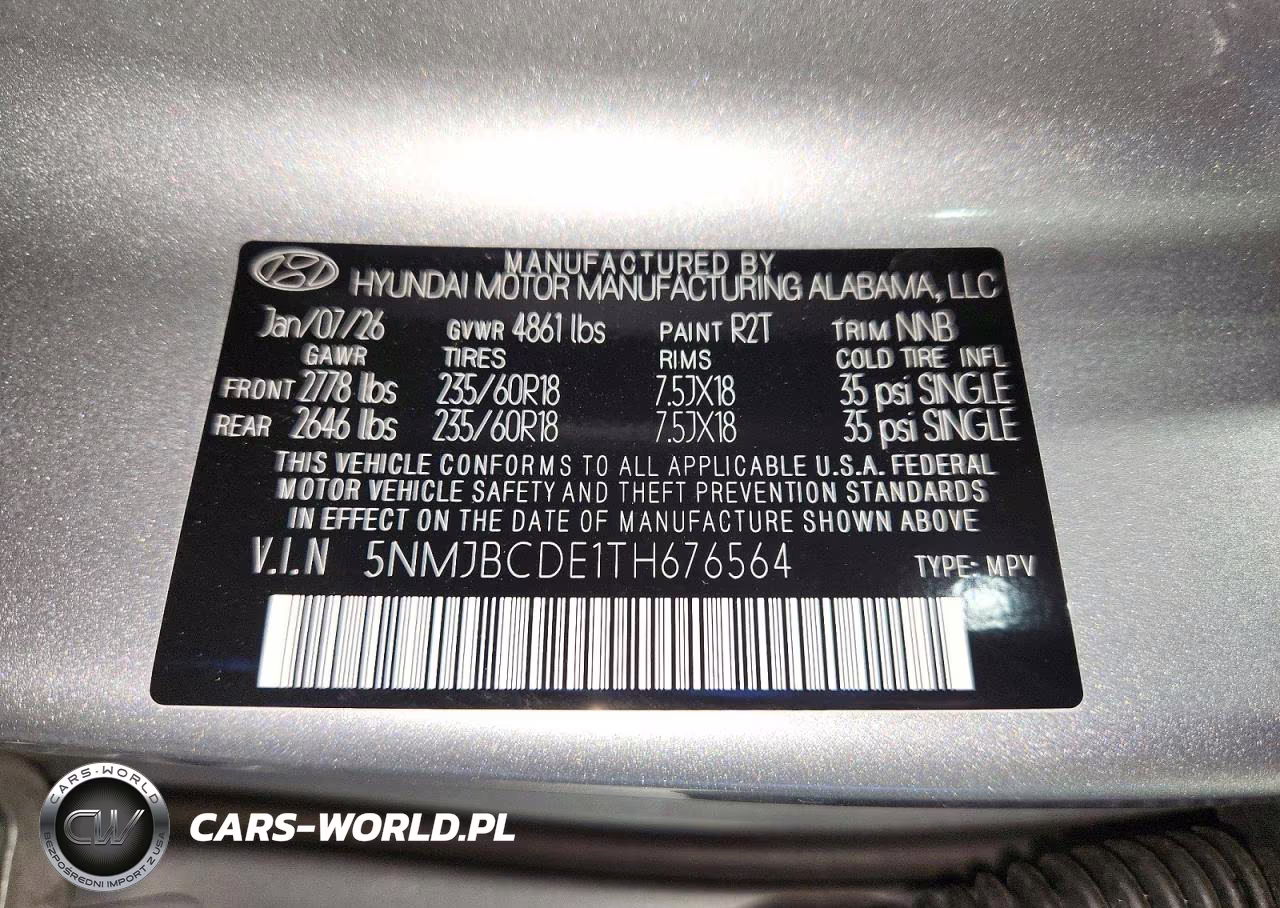 2026 Hyundai Tucson Sel VIN:5NMJBCDE1TH676564 - 13