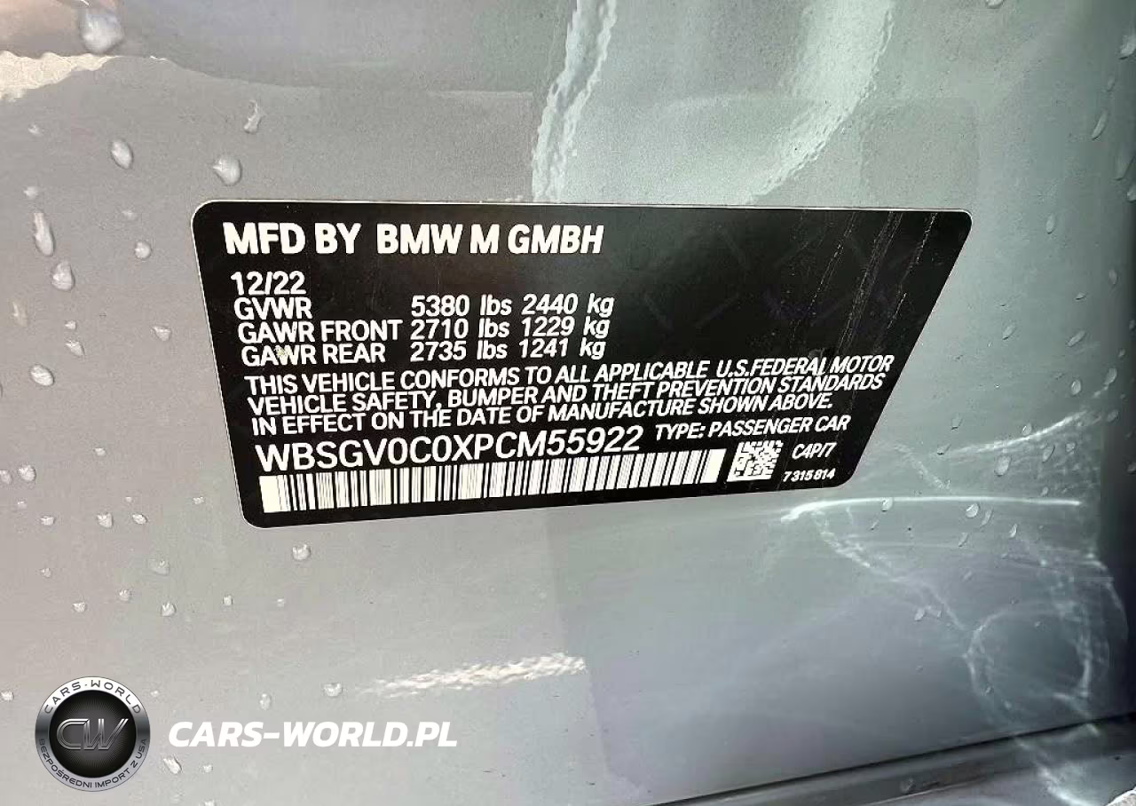 2023 BMW M8 VIN:WBSGV0C0XPCM55922 - 10