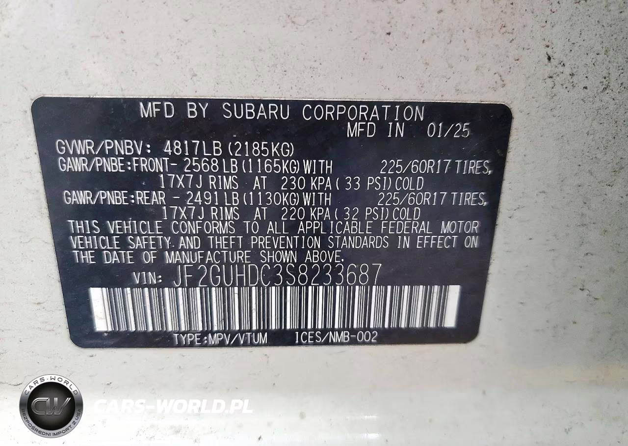 2025 Subaru Crosstrek Premium VIN:JF2GUHDC3S8233687 - 13
