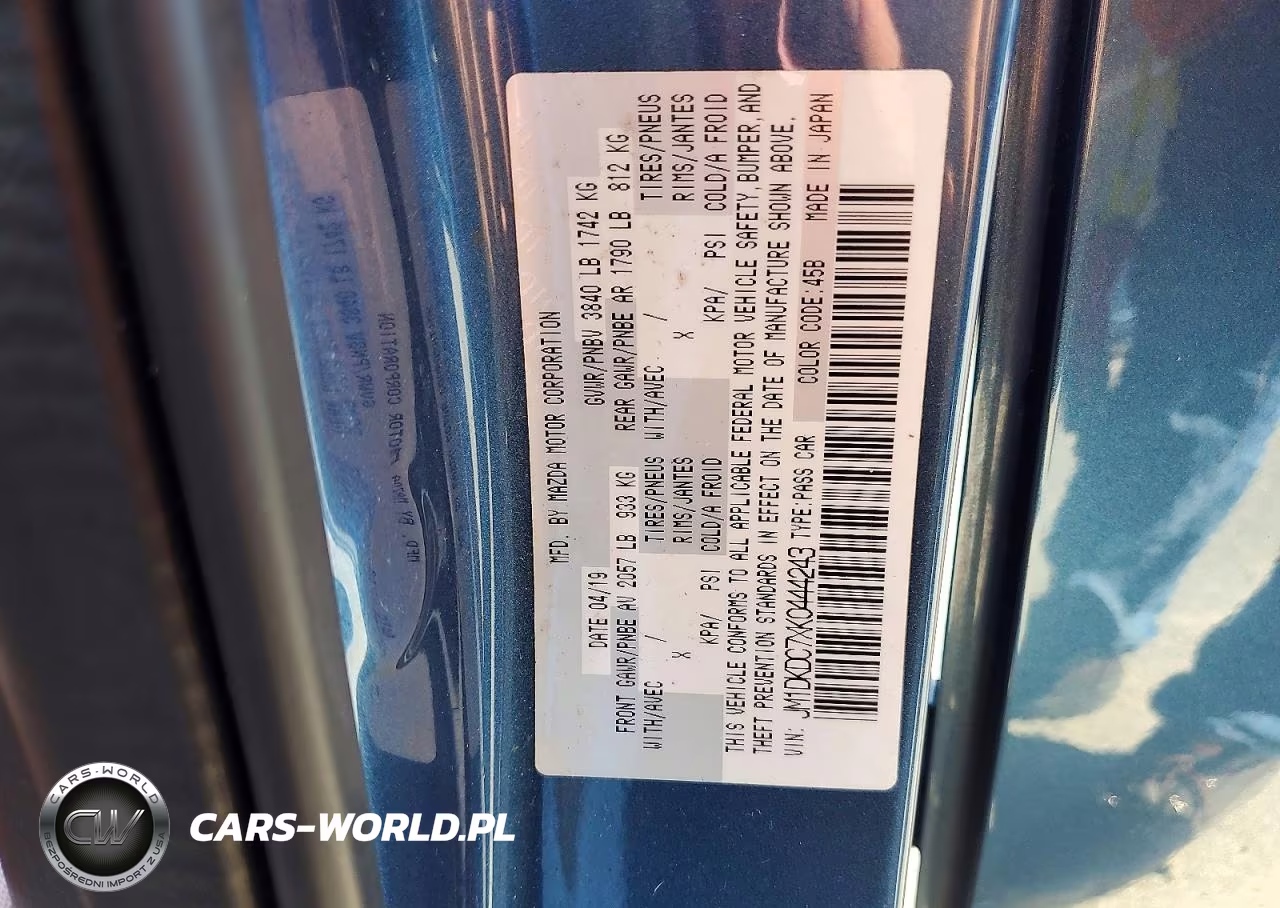 2019 Mazda Cx-3 Touring VIN:JM1DKDC7XK0444243 - 13