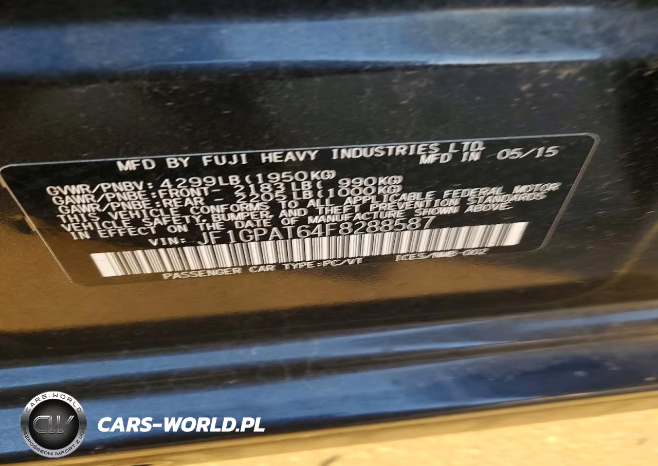 2015 Subaru Impreza Sport VIN:JF1GPAT64F8288587 - 13