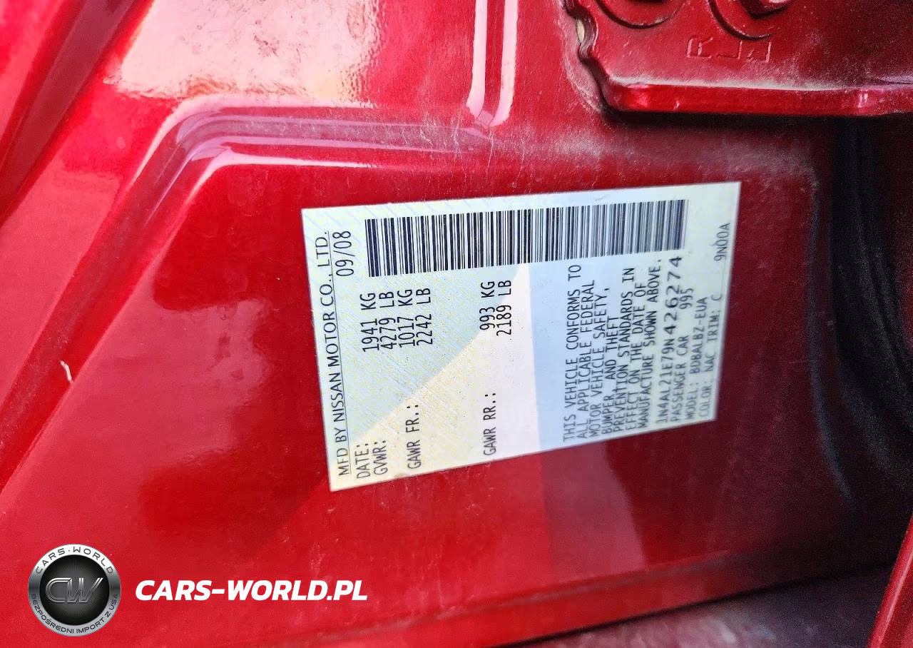 2009 Nissan Altima 2.5 VIN:1N4AL21E79N426274 - 12
