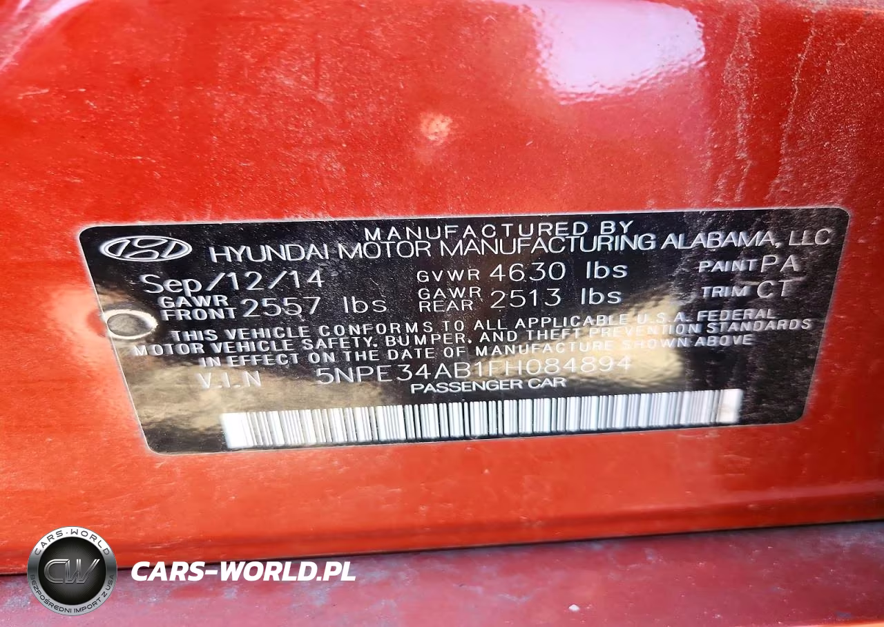 2015 Hyundai Sonata Sport 2.0T VIN:5NPE34AB1FH084894 - 13