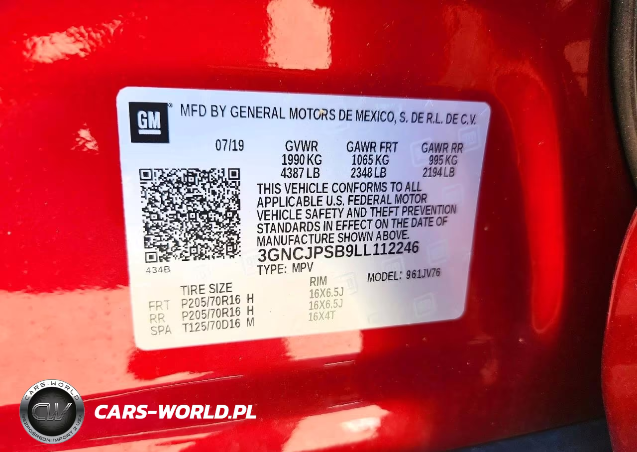 2020 Chevrolet Trax 1Lt VIN:3GNCJPSB9LL112246 - 13