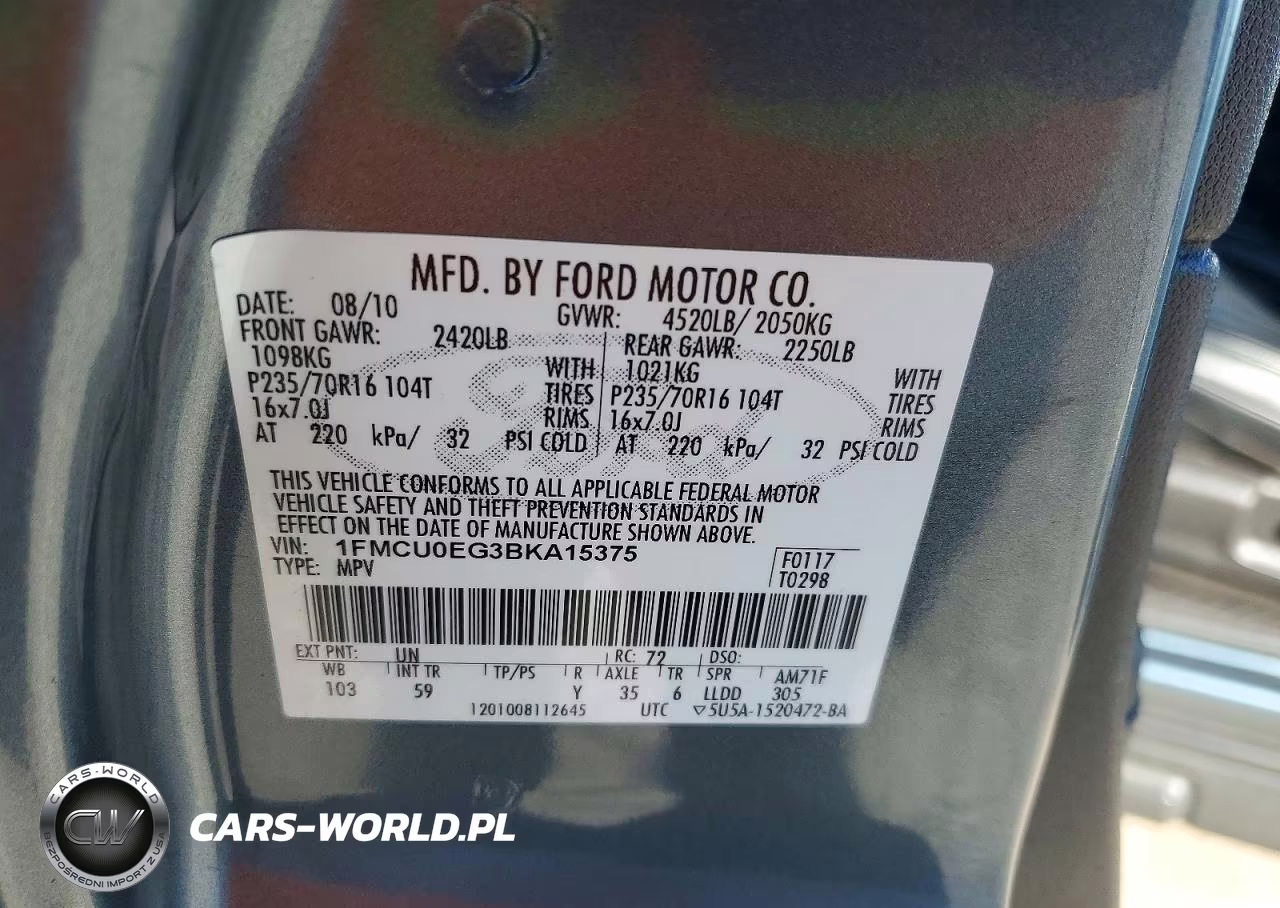 2011 Ford Escape Limited VIN:1FMCU0EG3BKA15375 - 14