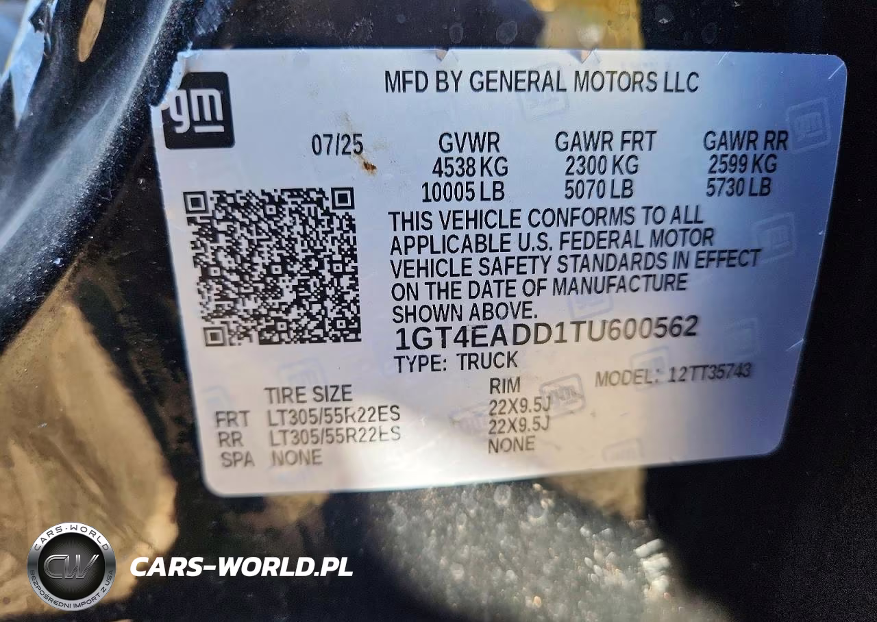 2026 GMC Hummer Pickup 2X VIN:1GT4EADD1TU600562 - 12