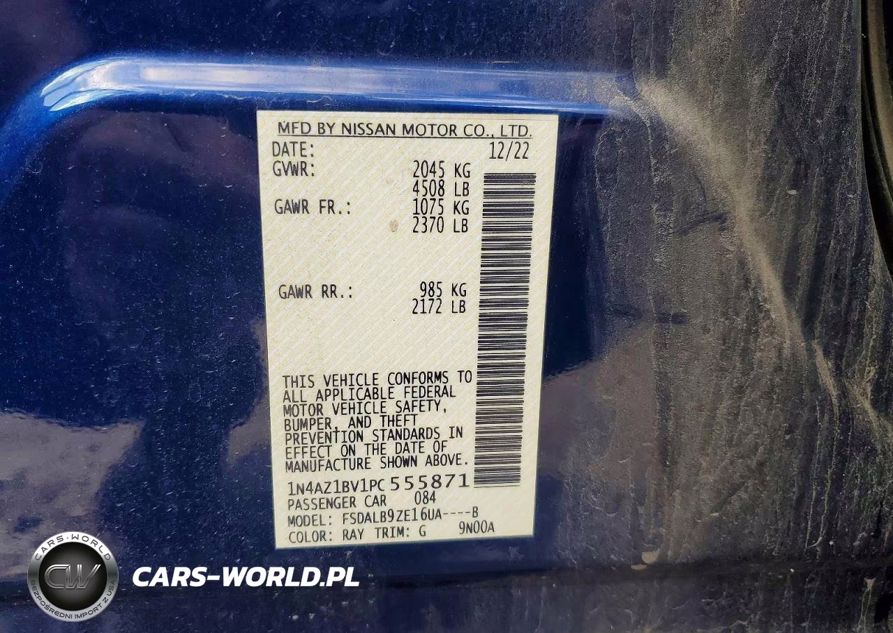 2023 Nissan Leaf S VIN:1N4AZ1BV1PC555871 - 12