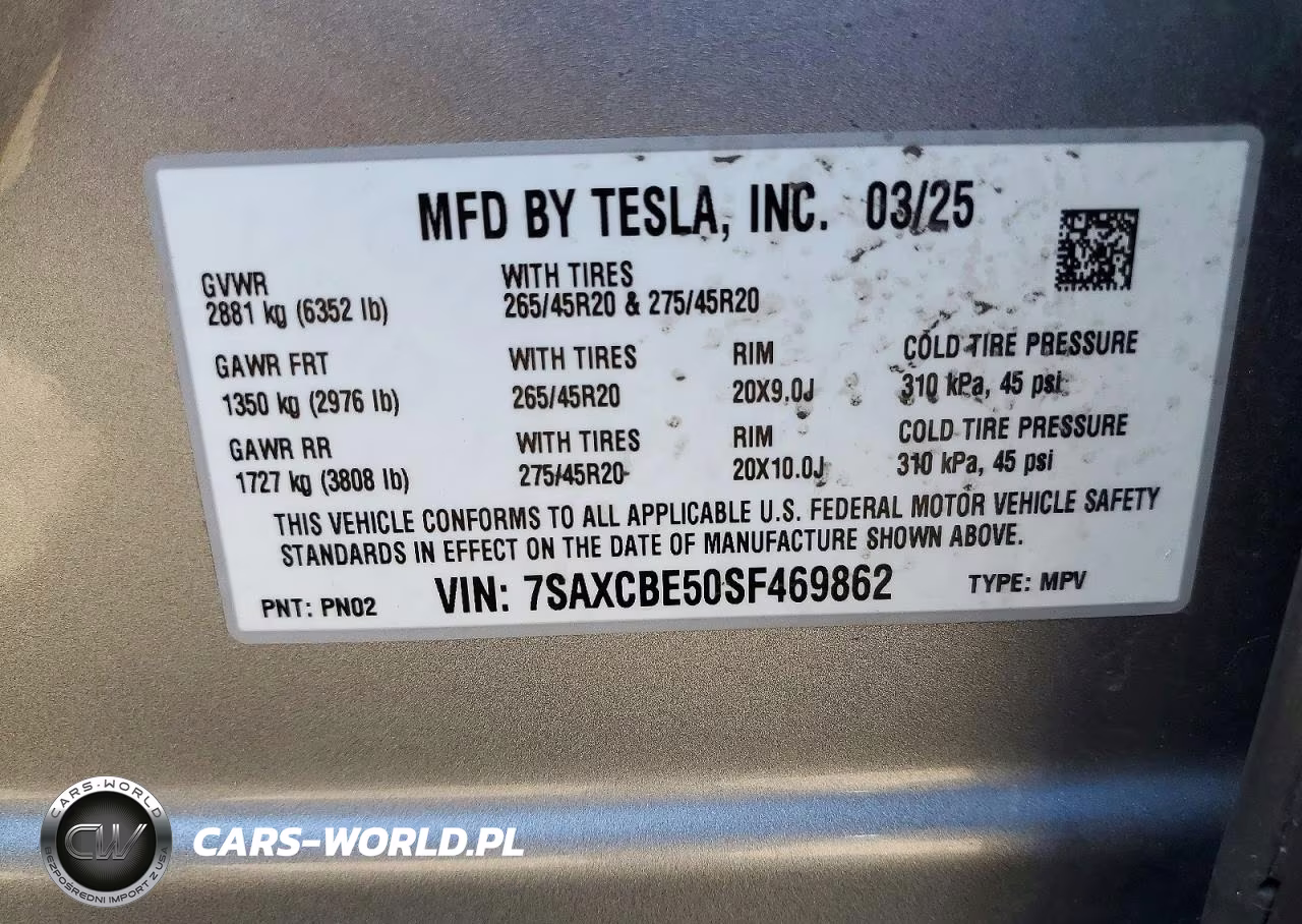2025 Tesla Model X VIN:7SAXCBE50SF469862 - 12