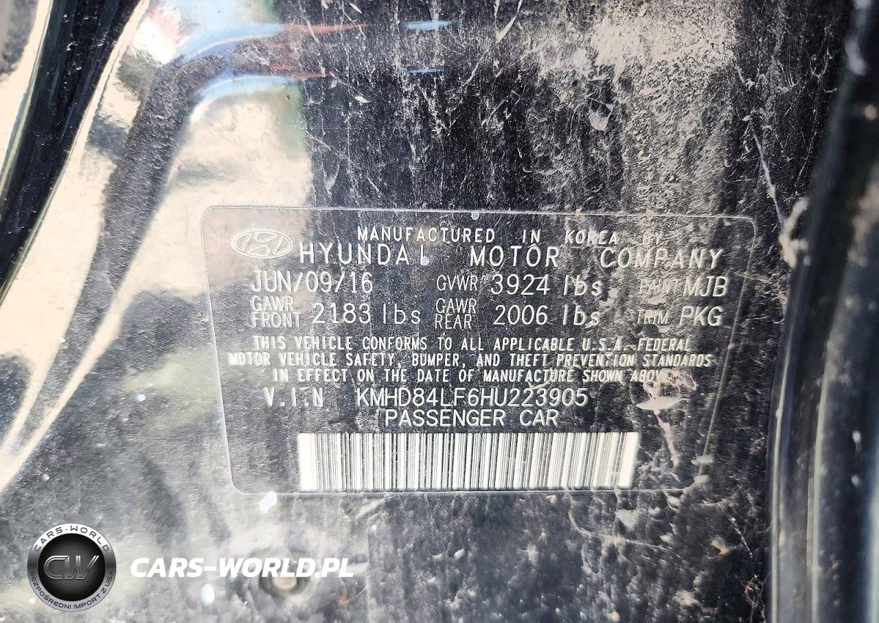 2017 Hyundai Elantra Se VIN:KMHD84LF6HU223905 - 12