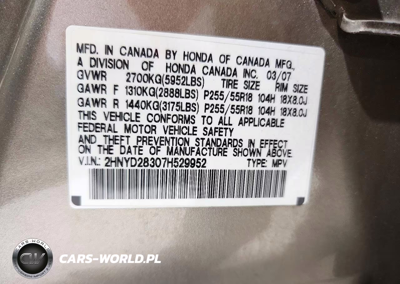 2007 Acura Mdx Technology VIN:2HNYD28307H529952 - 13
