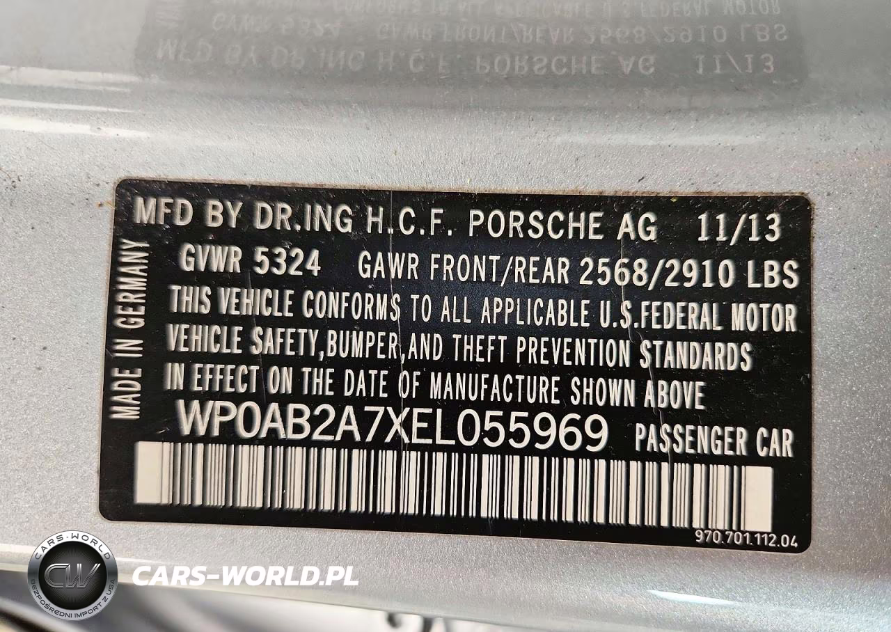 2014 Porsche Panamera S VIN:WP0AB2A7XEL055969 - 12