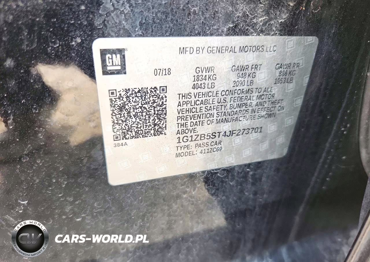 2018 Chevrolet Malibu Ls VIN:1G1ZB5ST4JF273701 - 12