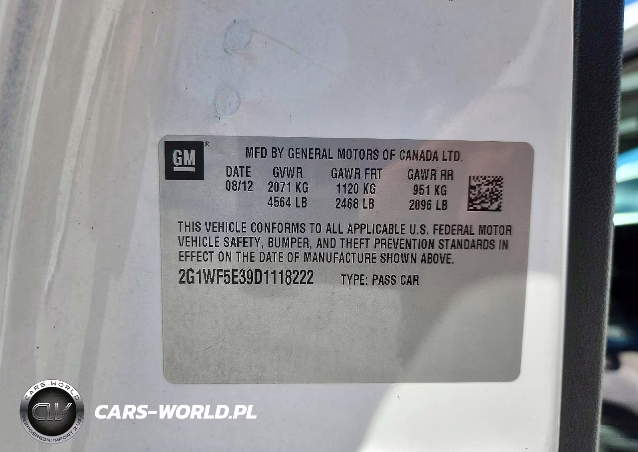 2013 Chevrolet Impala Ls VIN:2G1WF5E39D1118222 - 12