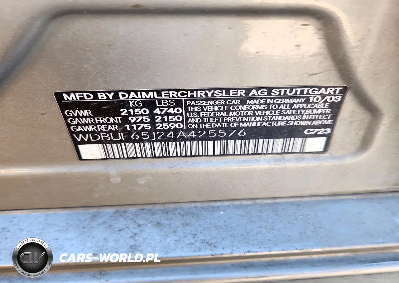 2004 Mercedes-Benz E 320 VIN:WDBUF65J24A425576 - 12
