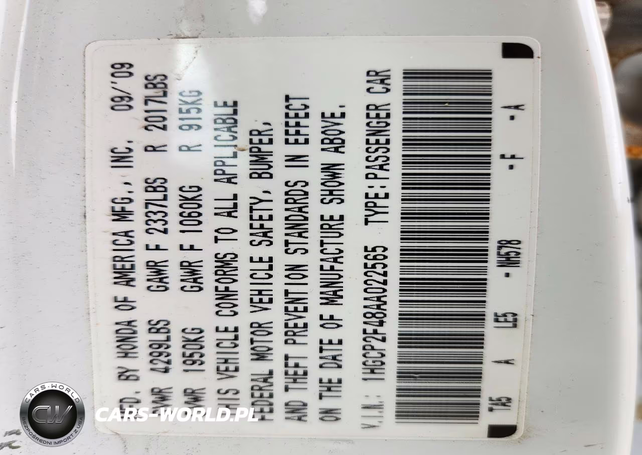 2010 Honda Accord Lxp VIN:1HGCP2F48AA022565 - 13