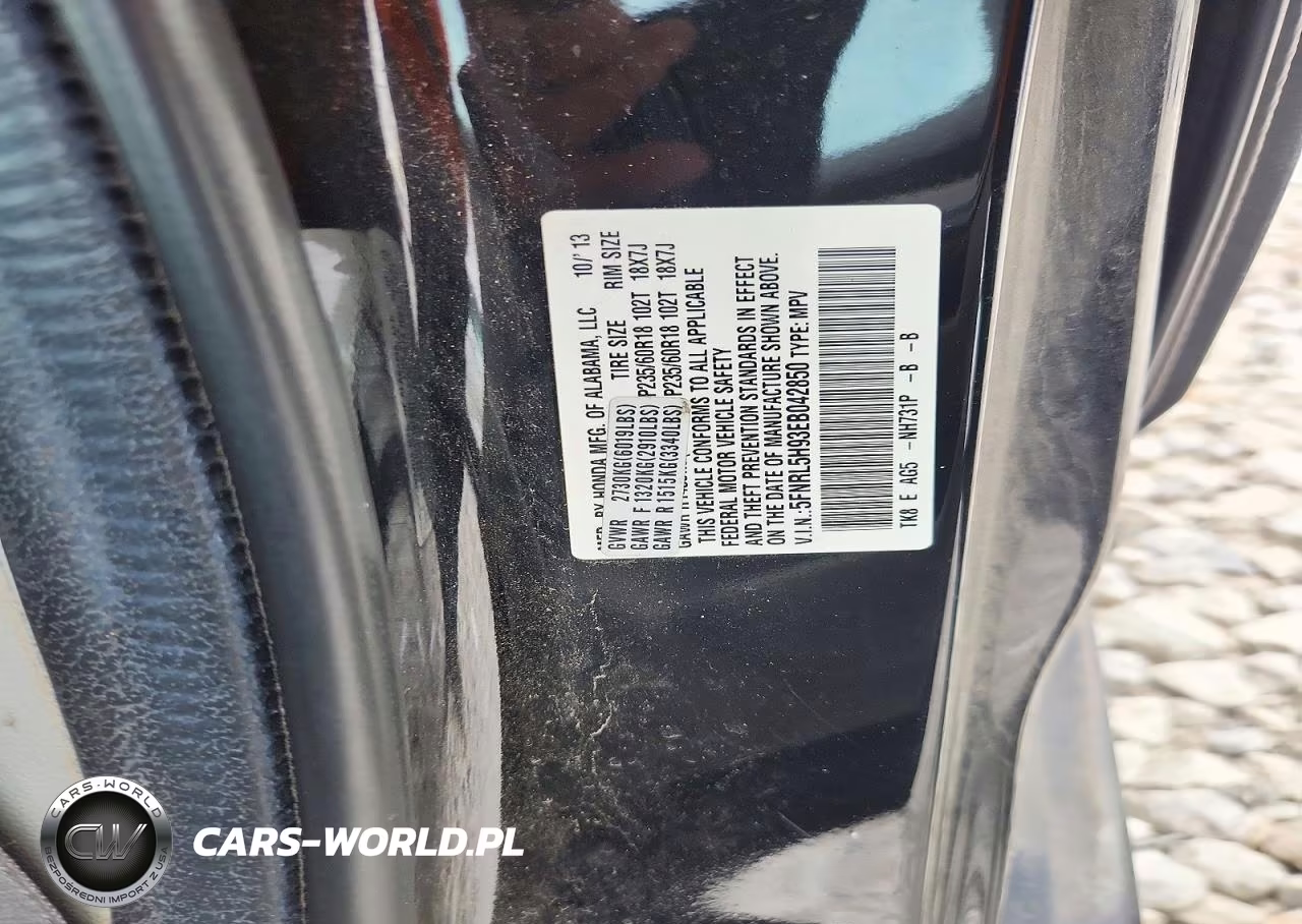 2014 Honda Odyssey Touring VIN:5FNRL5H93EB042850 - 13