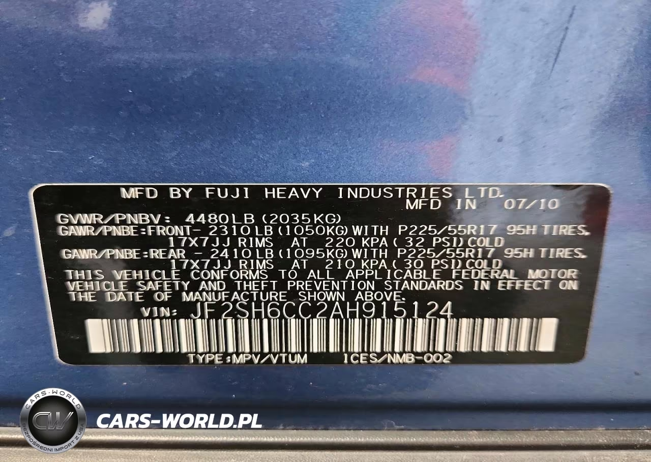 2010 Subaru Forester 2.5X Premium VIN:JF2SH6CC2AH915124 - 13