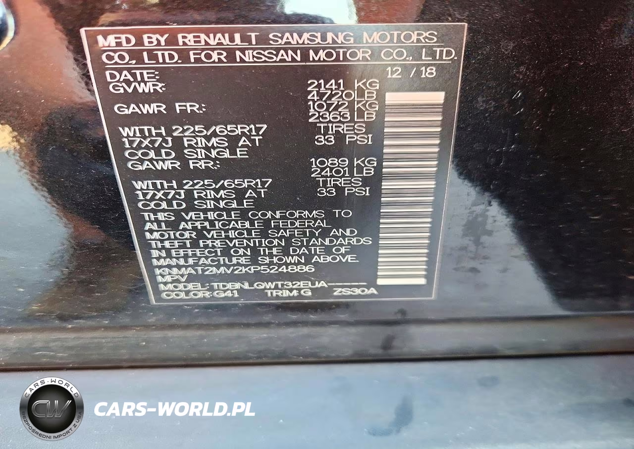 2019 Nissan Rogue Sv VIN:KNMAT2MV2KP524886 - 13