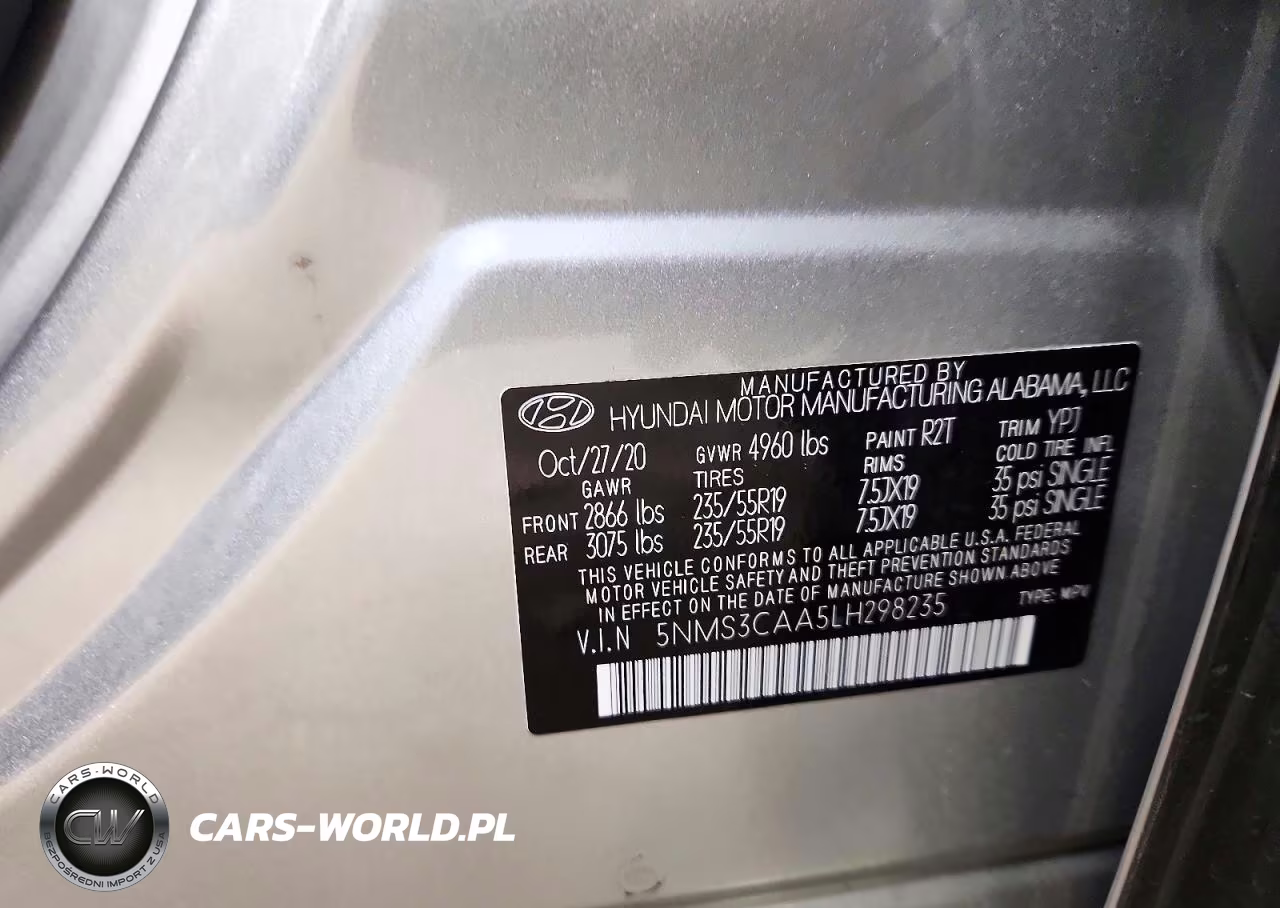 2020 Hyundai Santa Fe Sel 2.0T VIN:5NMS3CAA5LH298235 - 14