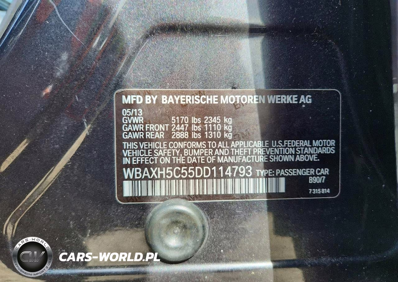 2013 BMW 528 Xi VIN:WBAXH5C55DD114793 - 12