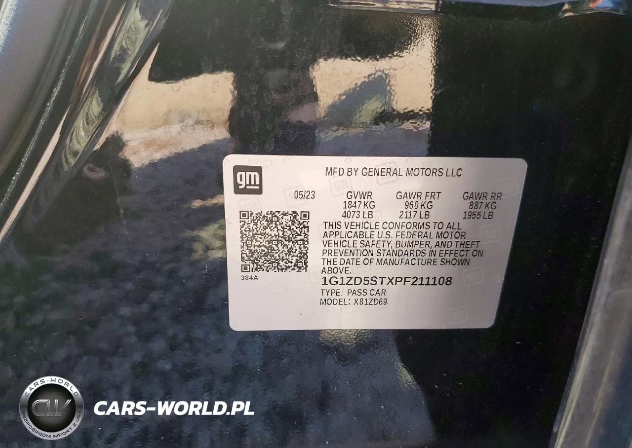 2023 Chevrolet Malibu Lt VIN:1G1ZD5STXPF211108 - 12