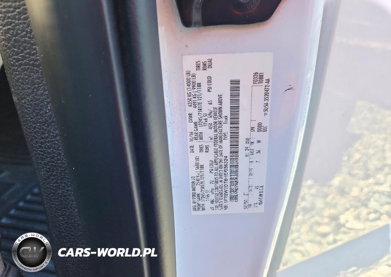 2017 Ford F350 Super Duty VIN:1FT8W3DT6HEB56324 - 12