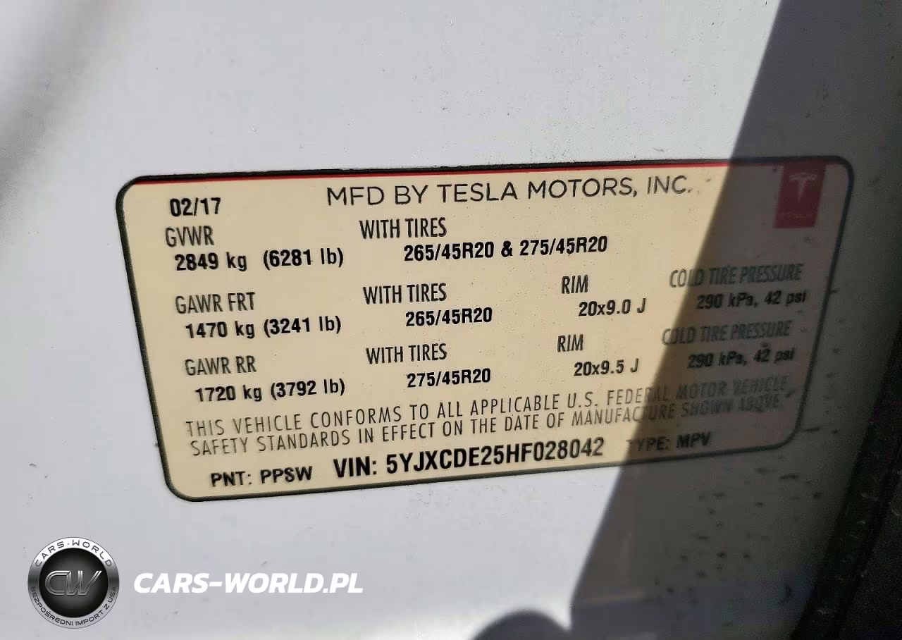 2017 Tesla Model X VIN:5YJXCDE25HF028042 - 13
