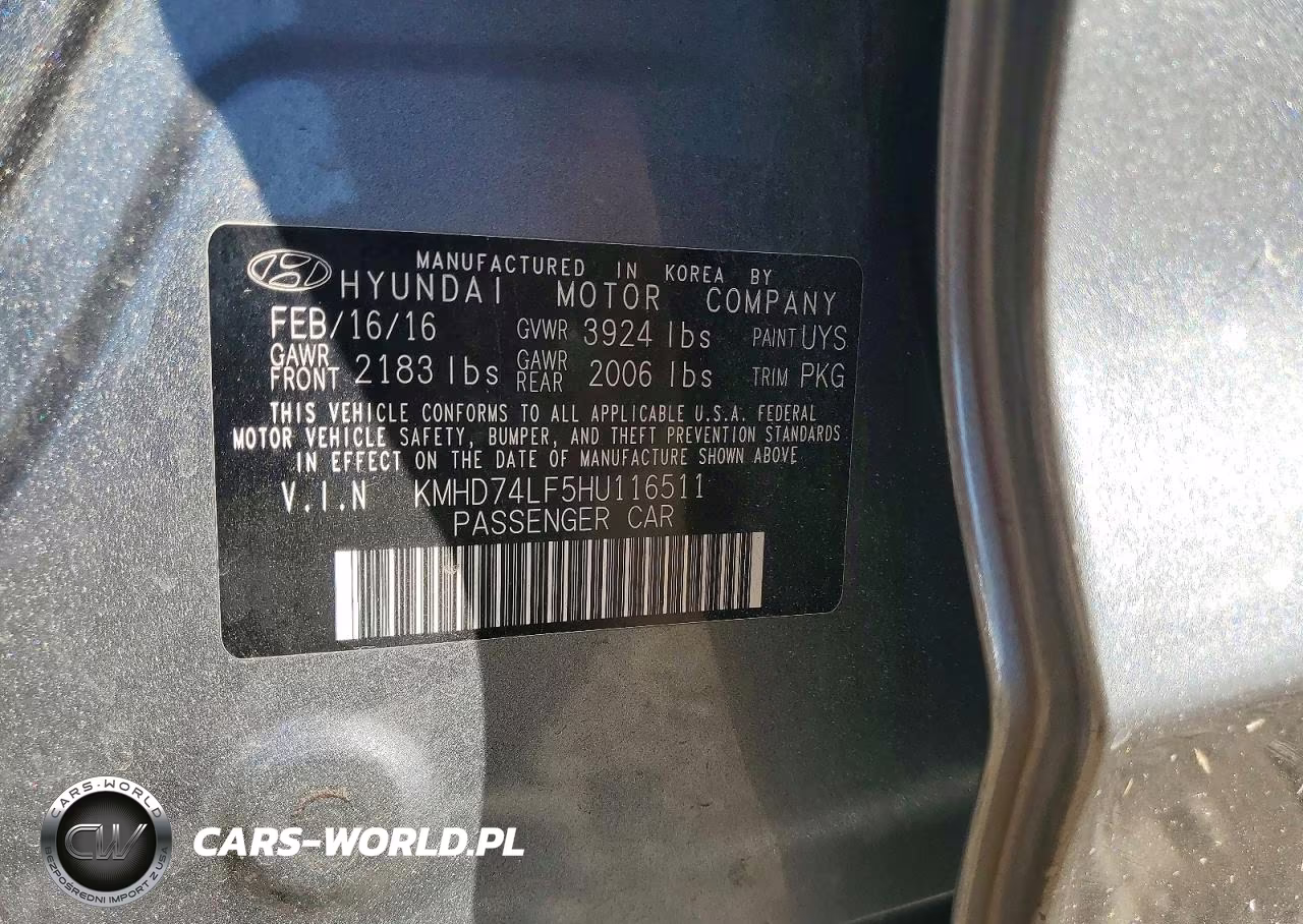 2017 Hyundai Elantra Se VIN:KMHD74LF5HU116511 - 12