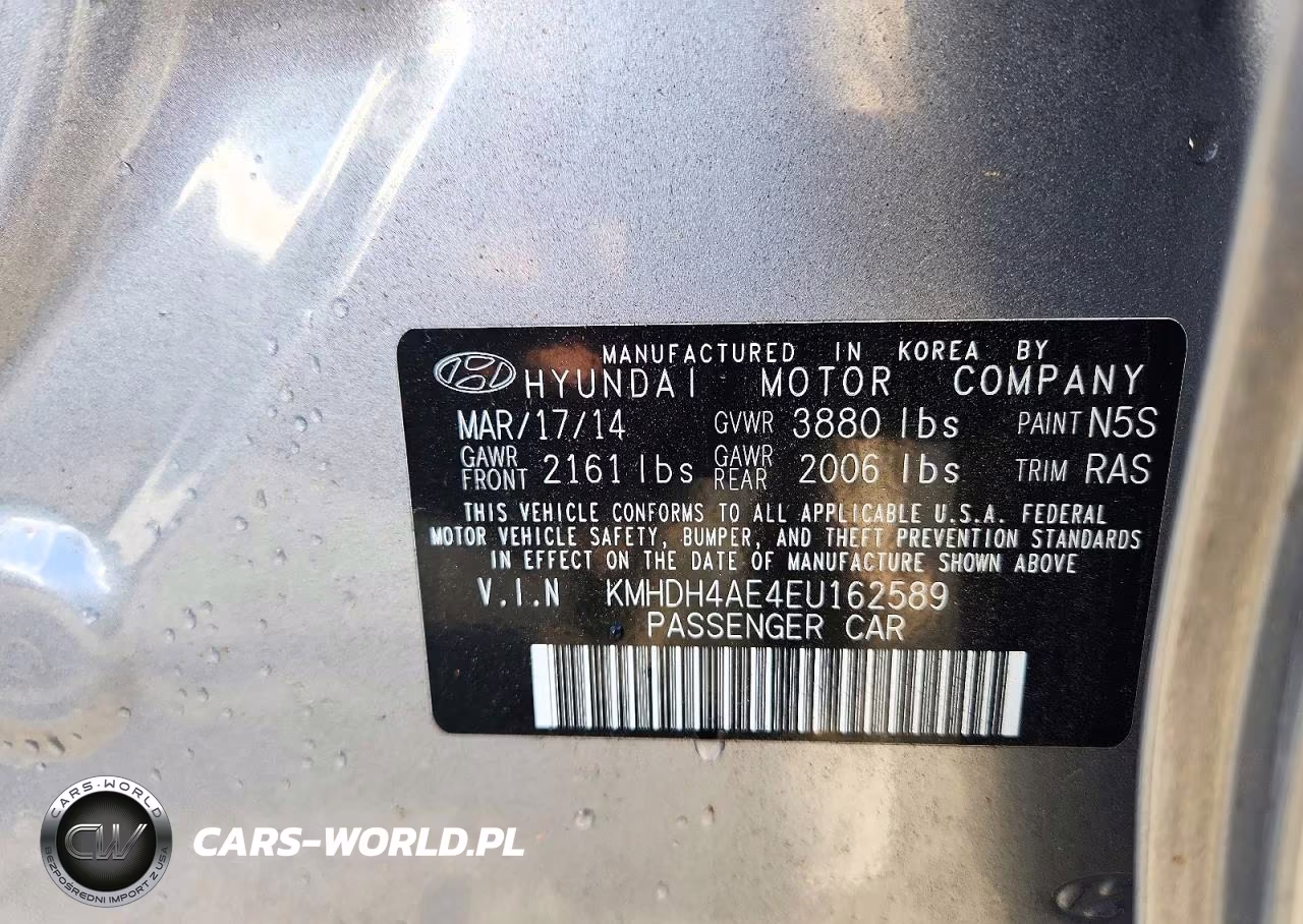 2014 Hyundai Elantra Limited VIN:KMHDH4AE4EU162589 - 13