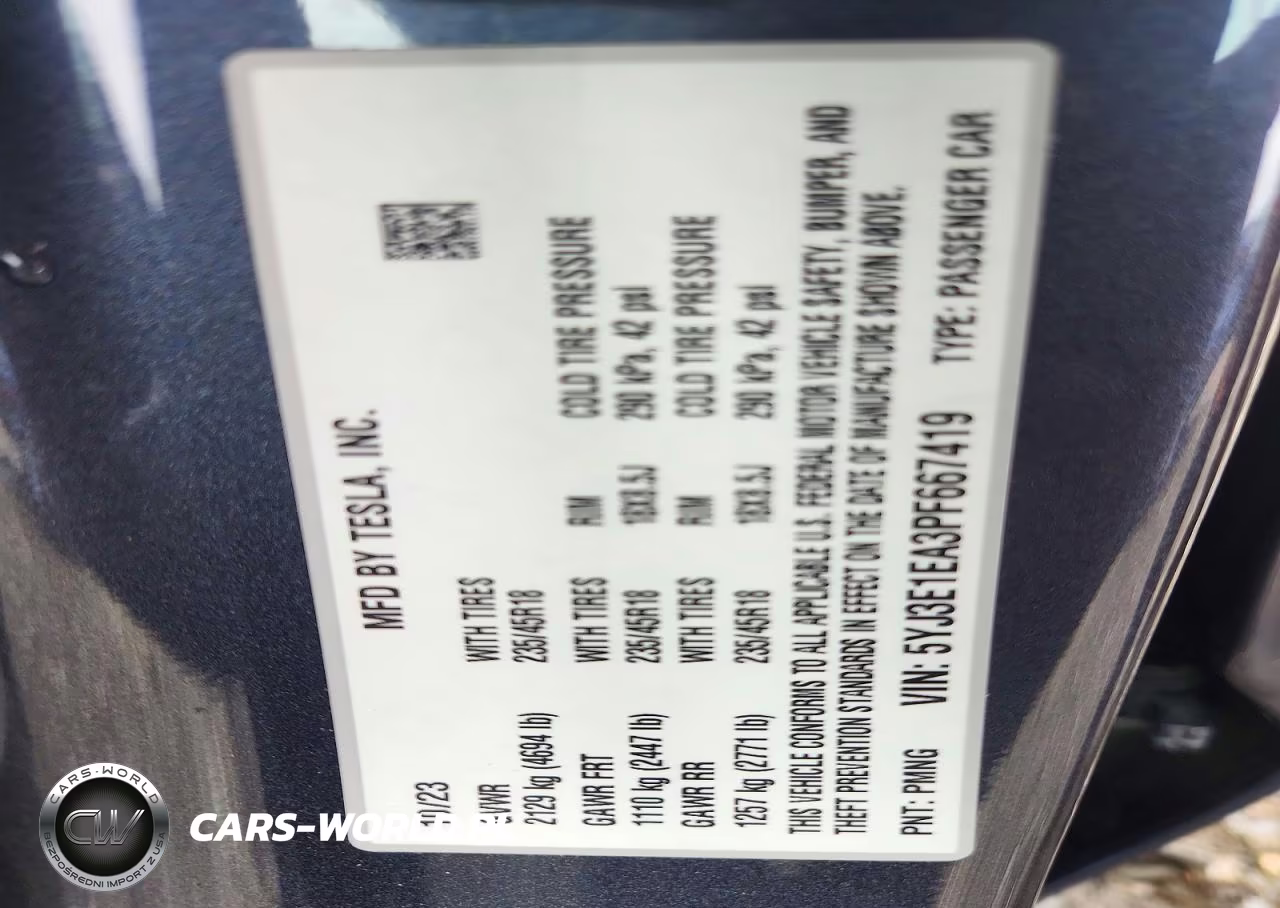 2023 Tesla Model 3 VIN:5YJ3E1EA3PF667419 - 12