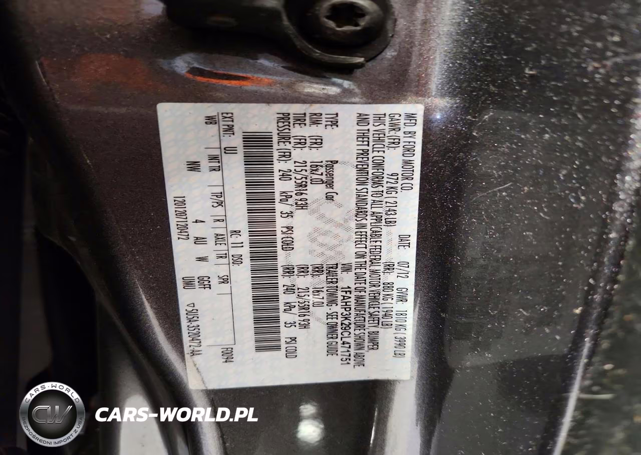 2012 Ford Focus Se VIN:1FAHP3K29CL471751 - 12