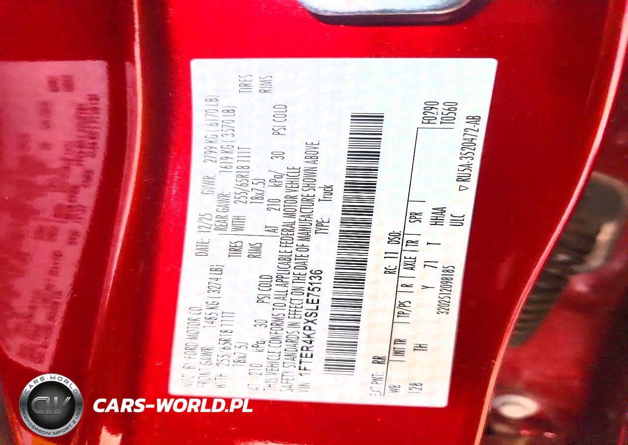 2025 Ford Ranger Lariat VIN:1FTER4KPXSLE75136 - 12