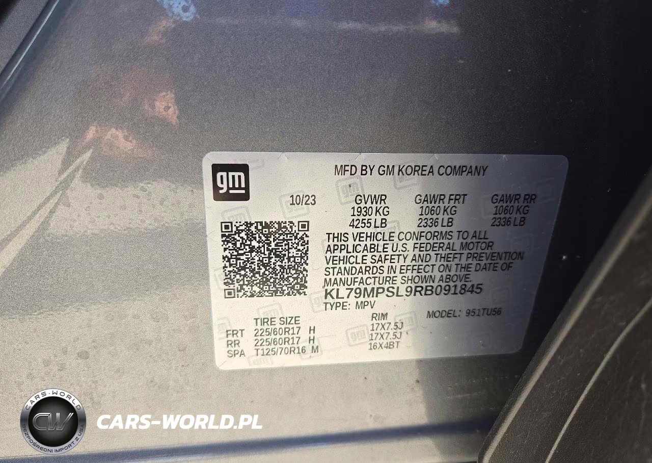 2024 Chevrolet Trailblazer Lt VIN:KL79MPSL9RB091845 - 13