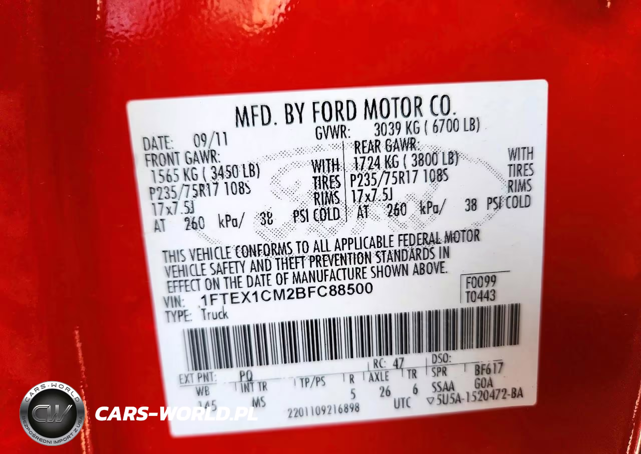 2011 Ford F150 Super Cab VIN:1FTEX1CM2BFC88500 - 12