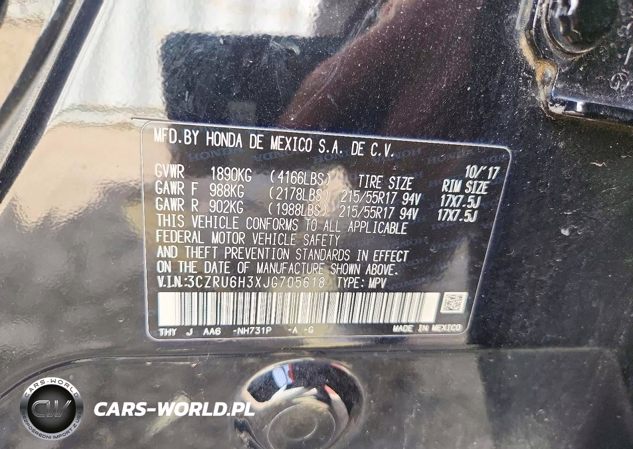 2018 Honda Hr-V Lx VIN:3CZRU6H3XJG705618 - 12
