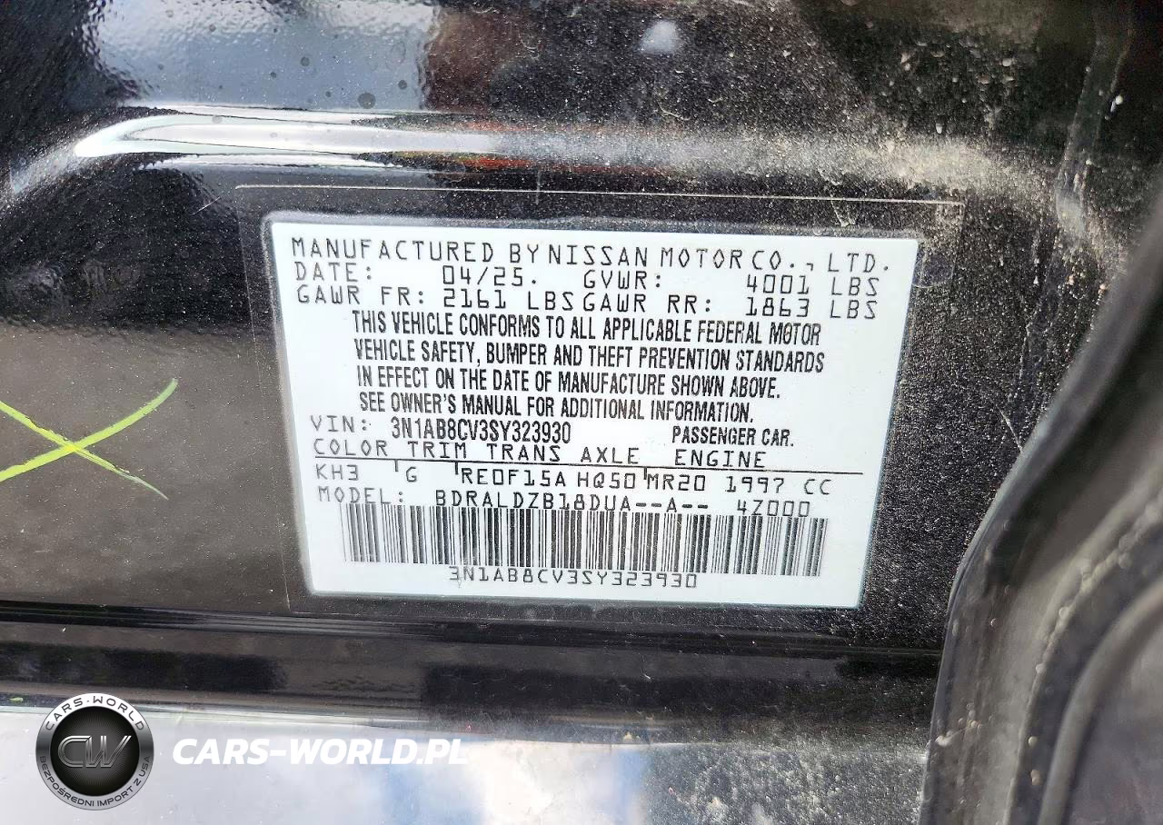 2025 Nissan Sentra Sv VIN:3N1AB8CV3SY323930 - 12