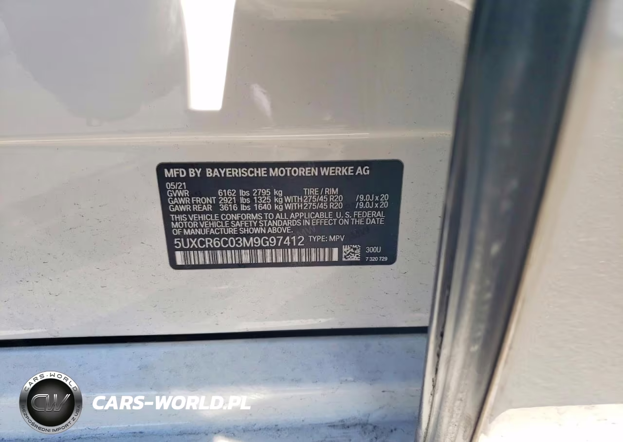2021 BMW X5 xDrive40I VIN:5UXCR6C03M9G97412 - 14