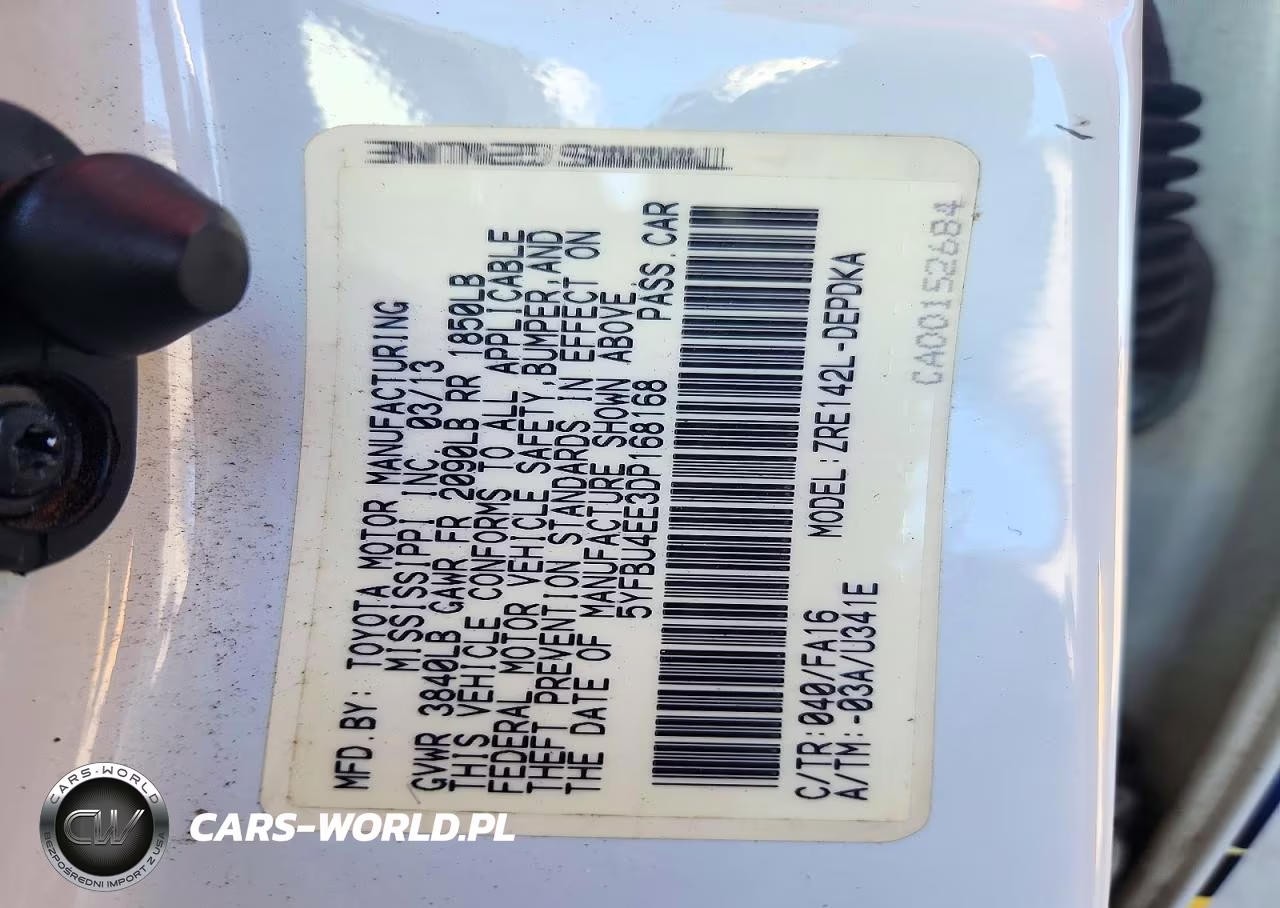 2013 Toyota Corolla L VIN:5YFBU4EE3DP168168 - 12