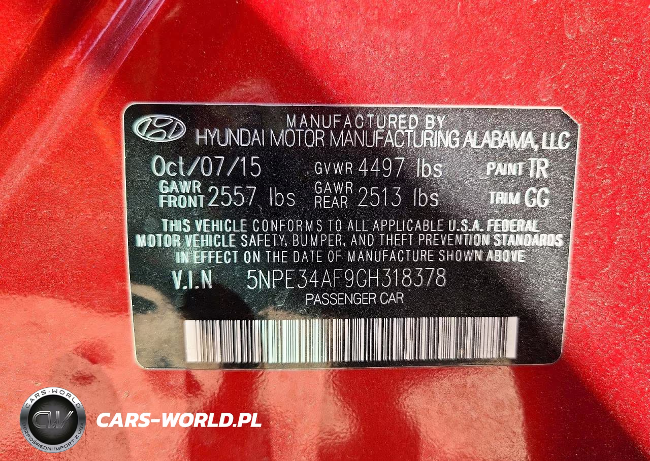 2016 Hyundai Sonata Sport VIN:5NPE34AF9GH318378 - 12