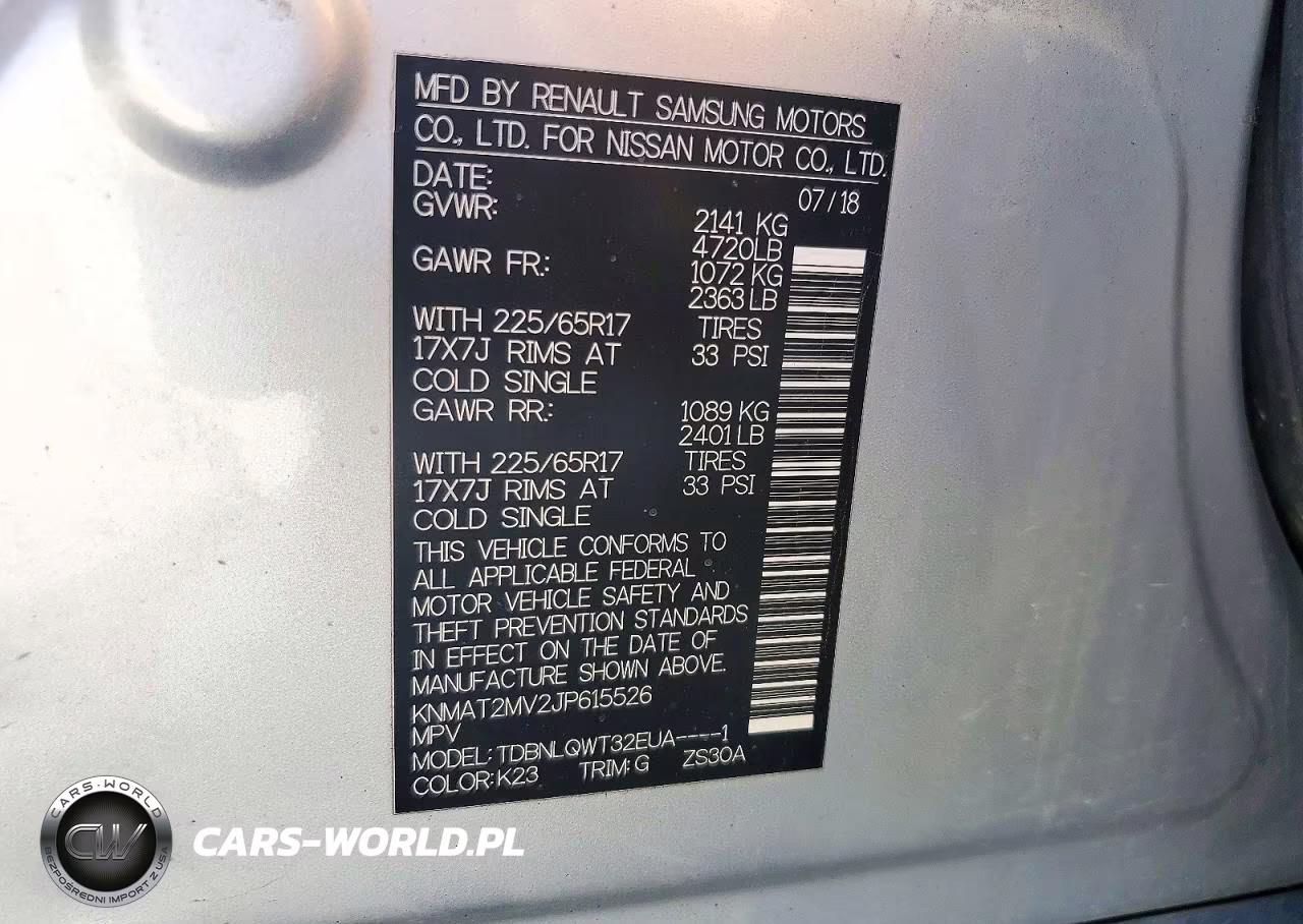 2018 Nissan Rogue Sv VIN:KNMAT2MV2JP615526 - 13