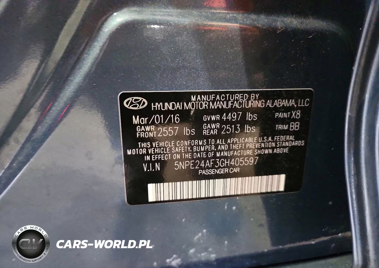 2016 Hyundai Sonata Se VIN:5NPE24AF3GH405597 - 12
