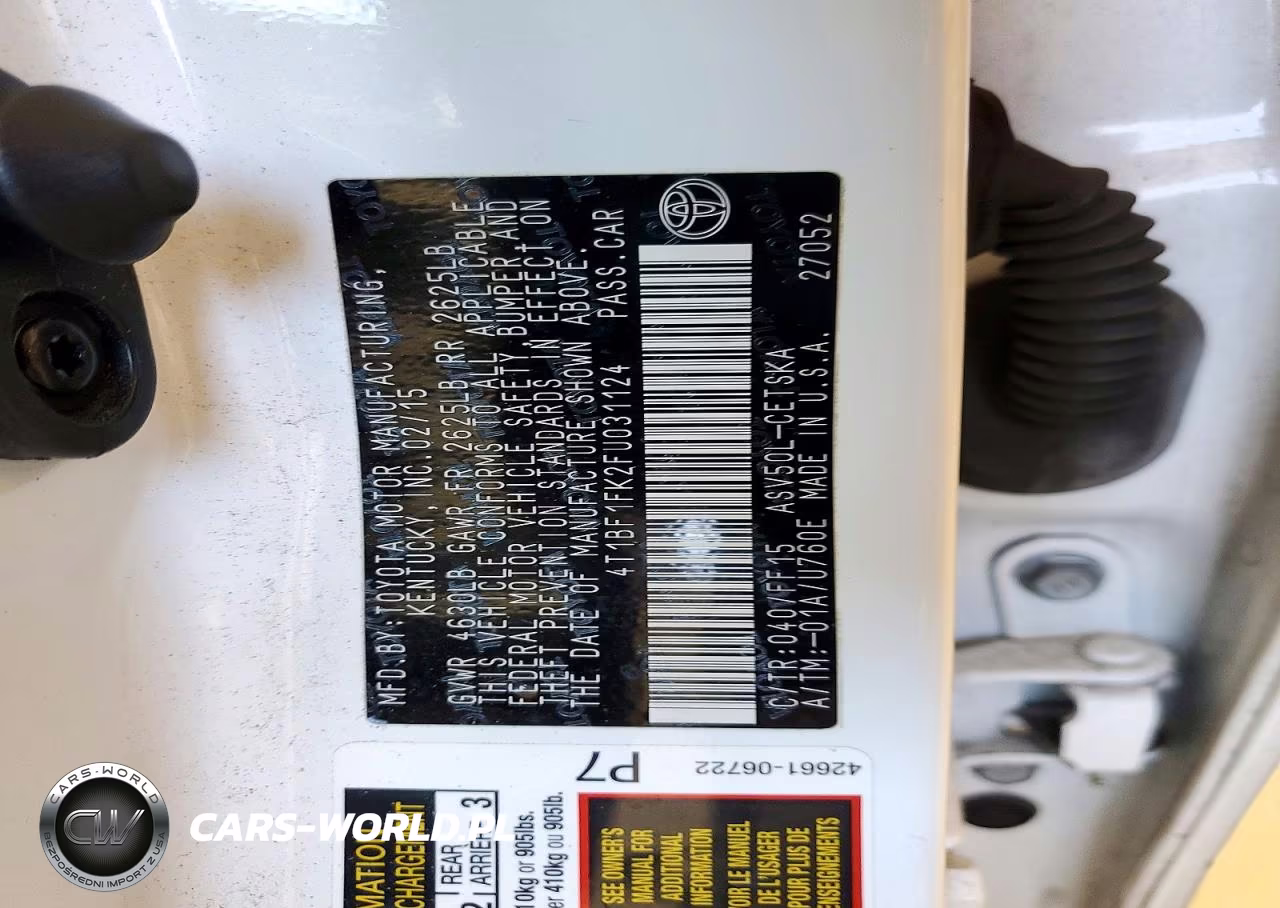 2015 Toyota Camry Se VIN:4T1BF1FK2FU031124 - 12