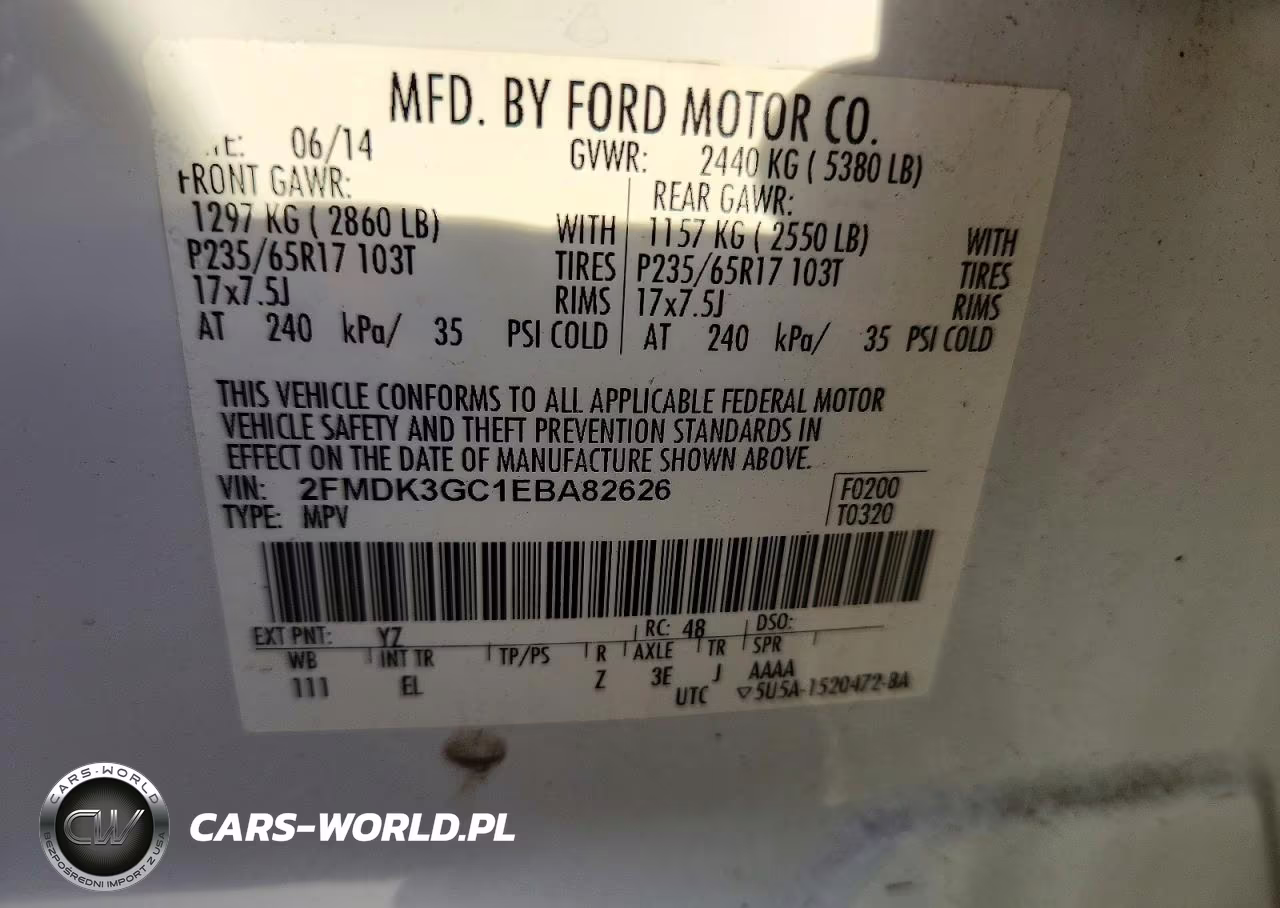 2014 Ford Edge Se VIN:2FMDK3GC1EBA82626 - 13
