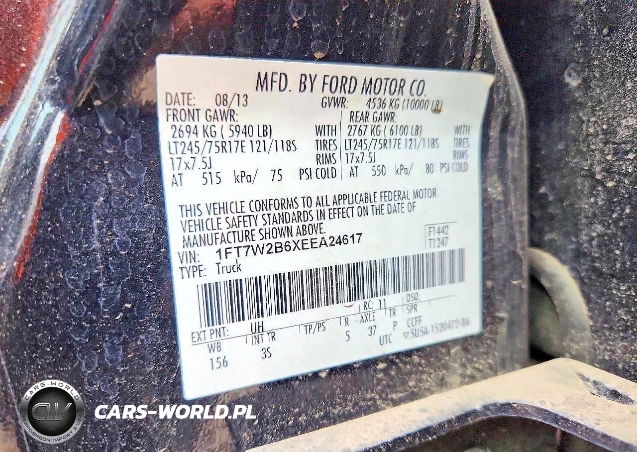 2014 Ford F250 Super Duty VIN:1FT7W2B6XEEA24617 - 12