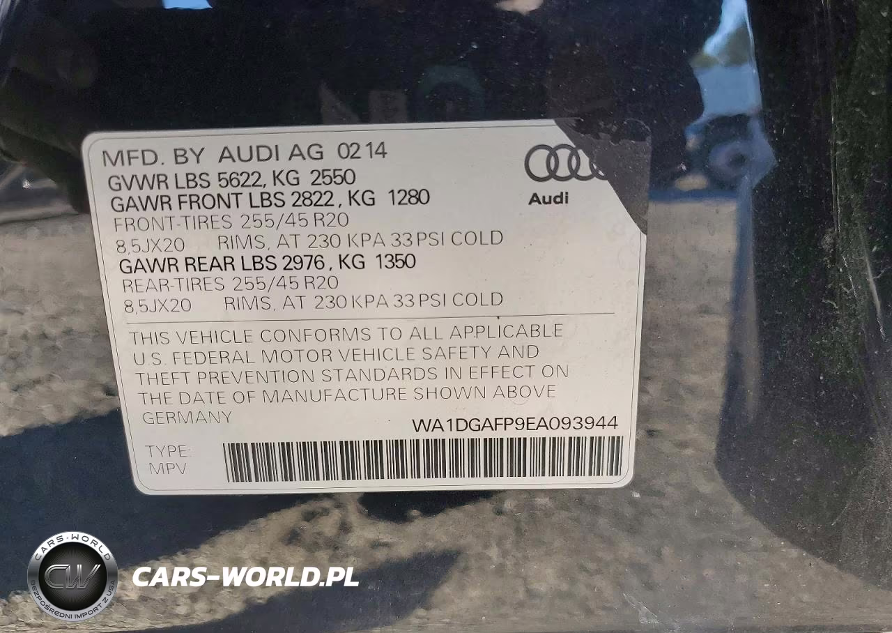 2014 Audi Q5 Premium Plus VIN:WA1DGAFP9EA093944 - 14