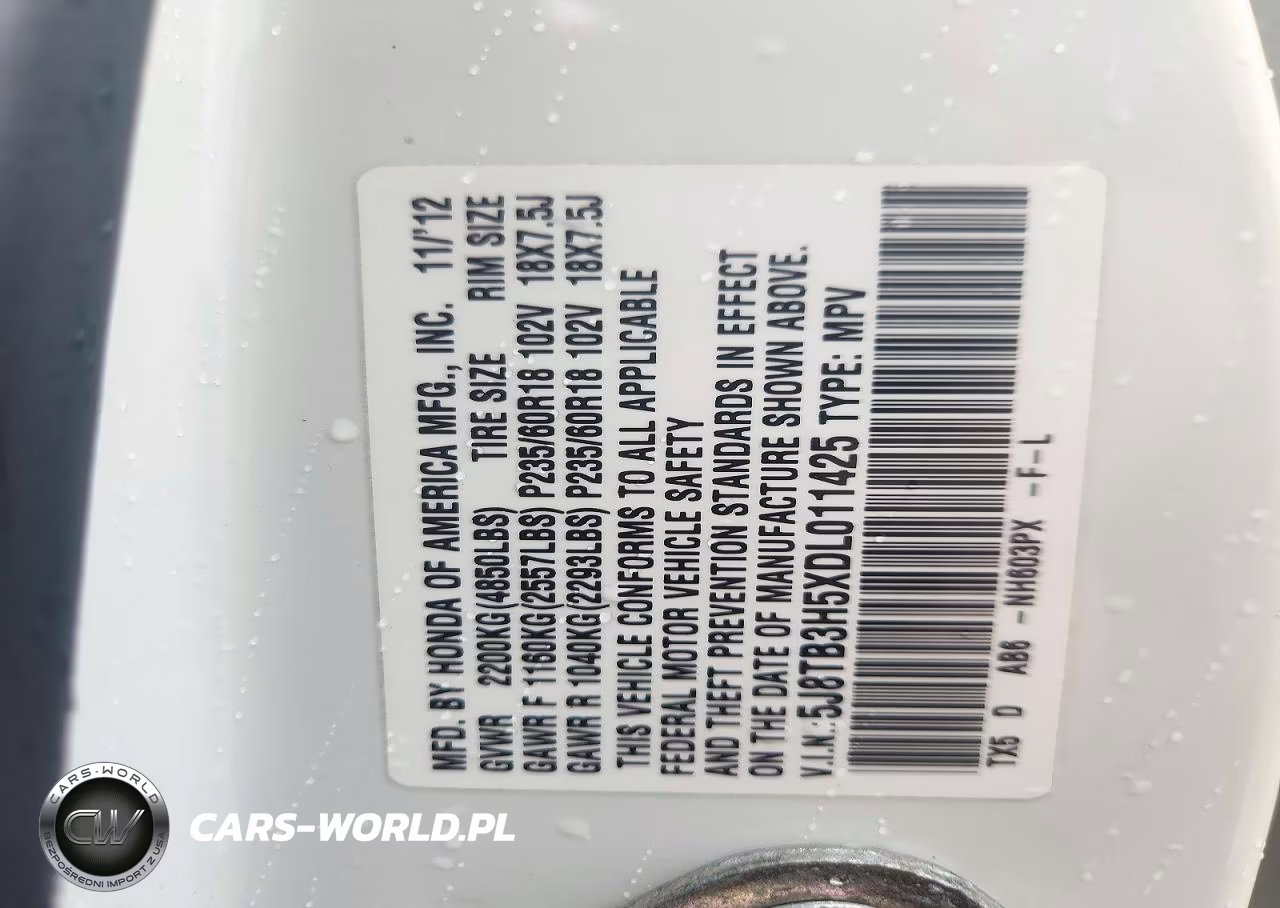 2013 Acura Rdx Technology VIN:5J8TB3H5XDL011425 - 13